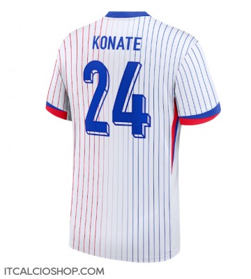 Francia Ibrahima Konate #24 Seconda Maglia Europei 2024 Manica Corta